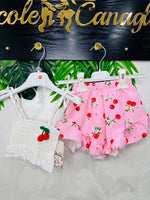 Completo baby ciliegina rosa - Piccole Canaglie - PC29864