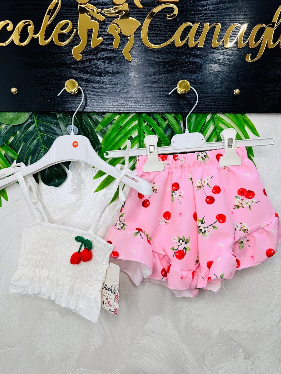Completo baby ciliegina rosa - Piccole Canaglie - PC29864