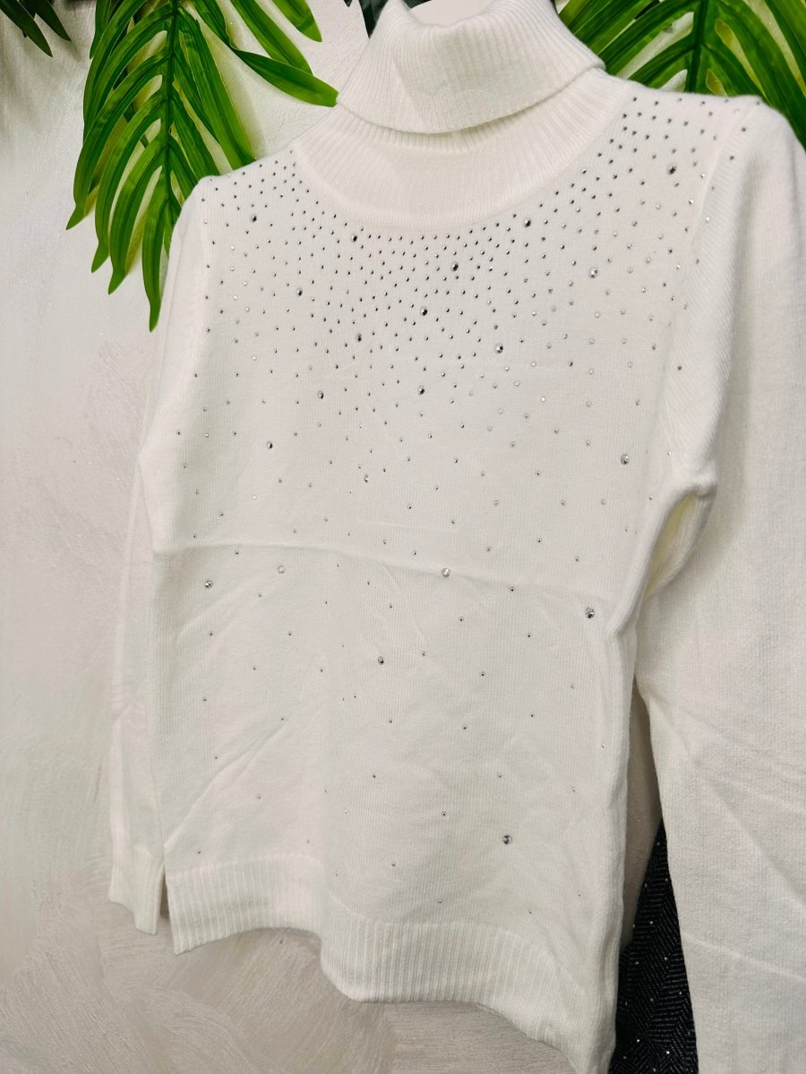 Completo Ballon Vogue brillantino Maglioncino Bianco - Piccole Canaglie - PC24093