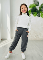 Completo Ballon Vogue brillantino Maglioncino Bianco - Piccole Canaglie - PC24093