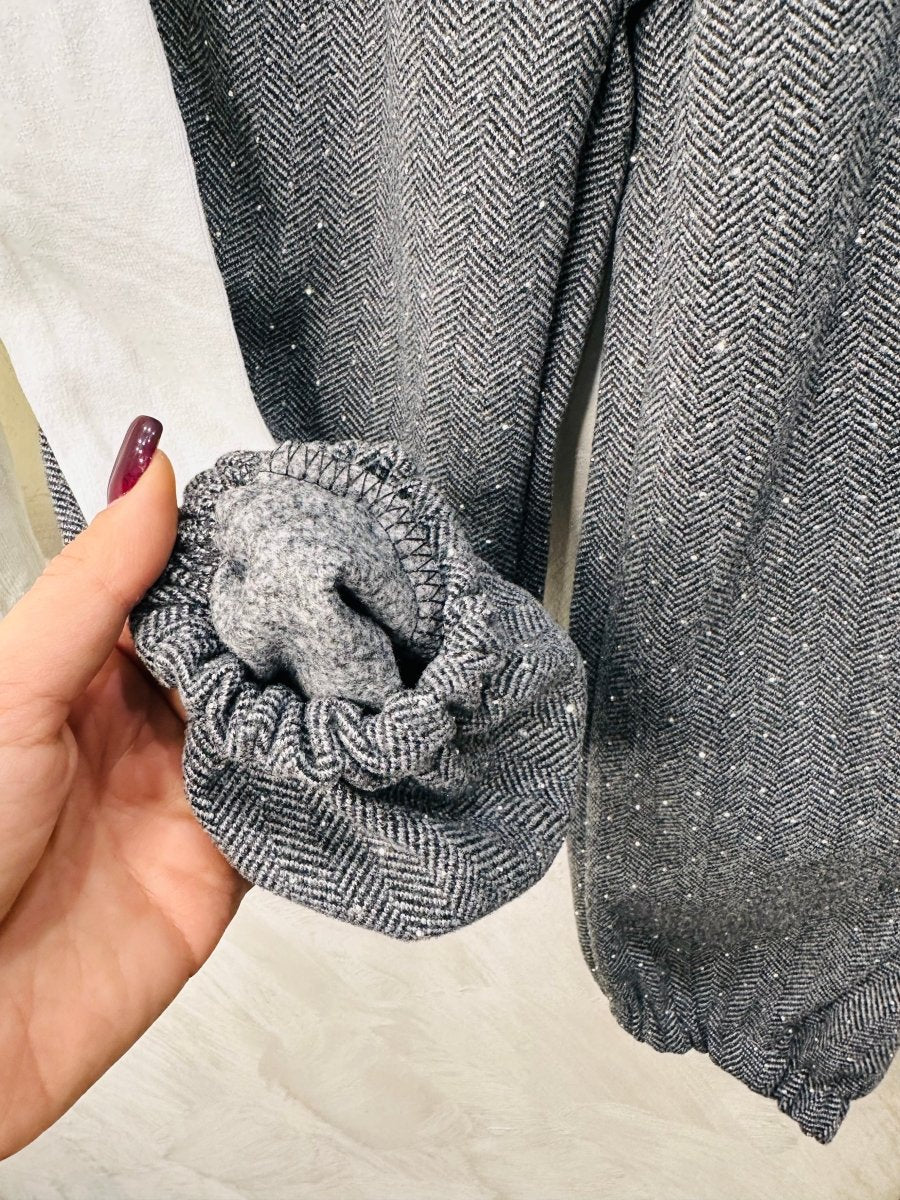 Completo Ballon Vogue brillantino Maglioncino Bianco - Piccole Canaglie - PC24093