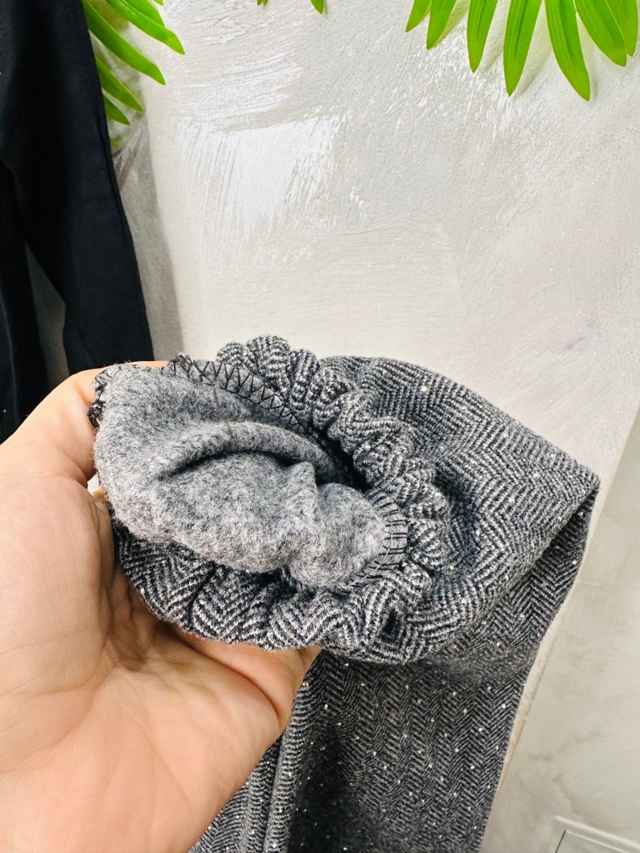 Completo Ballon Vogue brillantino Maglioncino Nero - Piccole Canaglie - PC24087