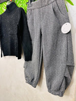 Completo Ballon Vogue brillantino Maglioncino Nero - Piccole Canaglie - PC24087