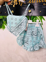 Completo bandana celeste - Piccole Canaglie - PC29912