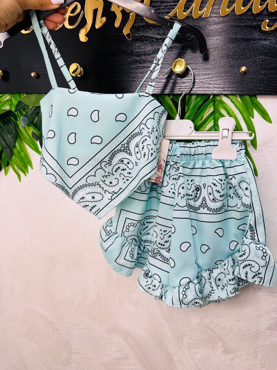 Completo bandana celeste - Piccole Canaglie - PC29912