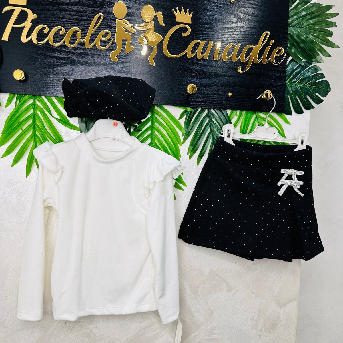 Completo Baschetto nero - Piccole Canaglie - PC23021