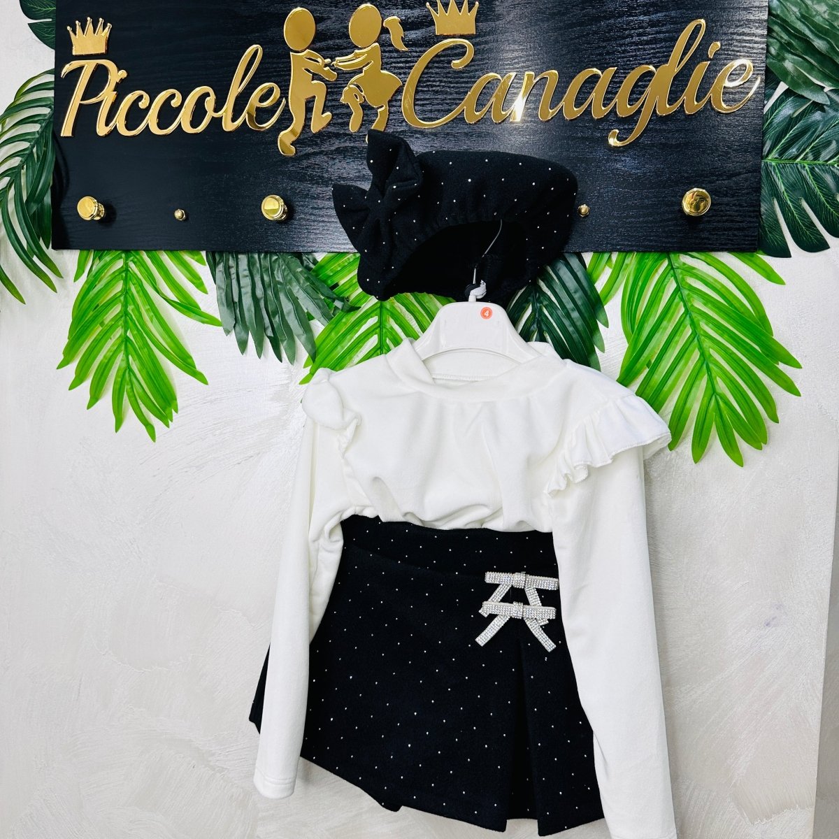 Completo Baschetto nero - Piccole Canaglie - PC23021