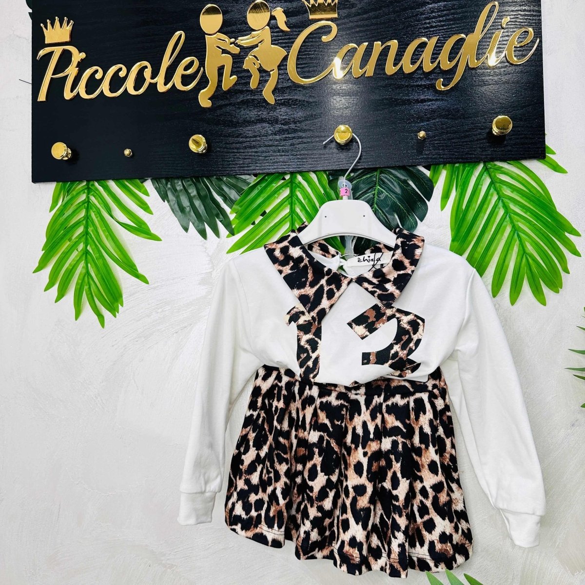 Completo bimba College Leopardato - Piccole Canaglie - PC22196