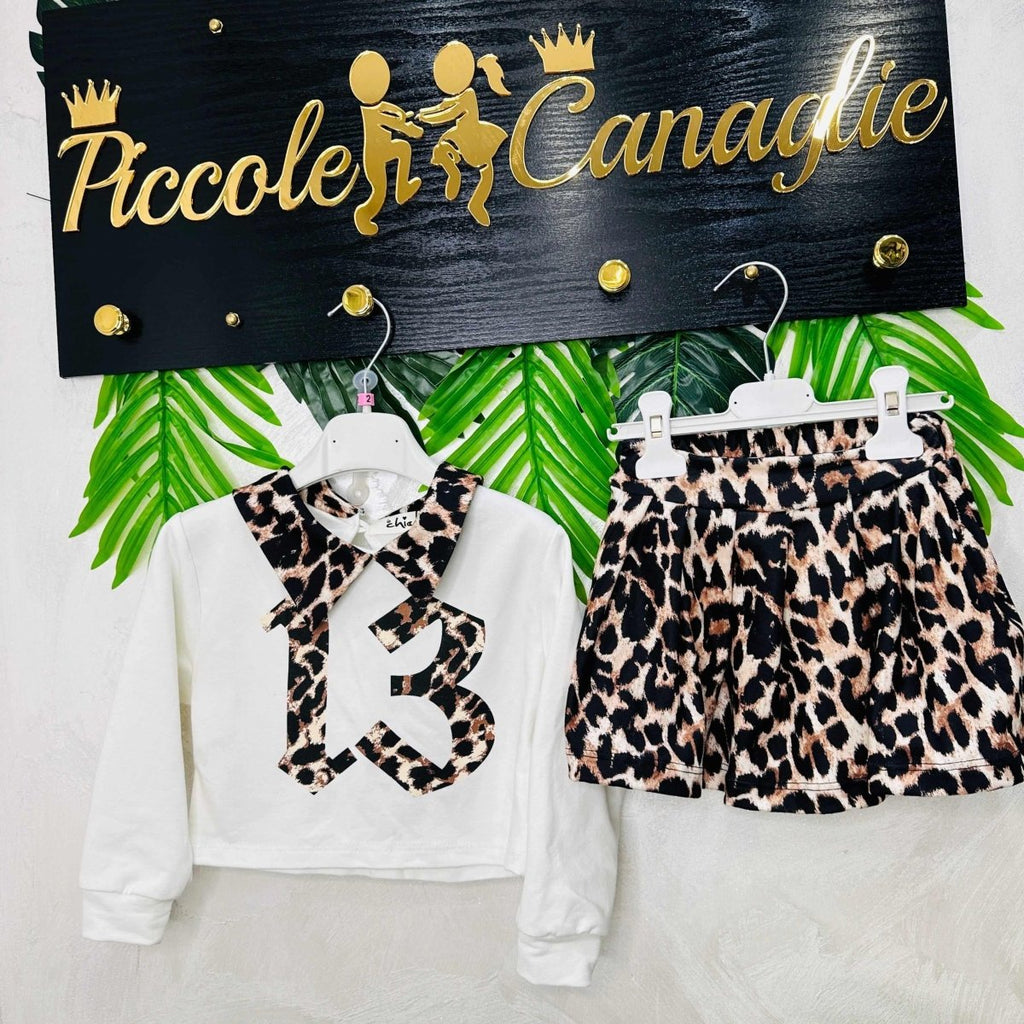 Completo bimba College Leopardato - Piccole Canaglie - PC22196