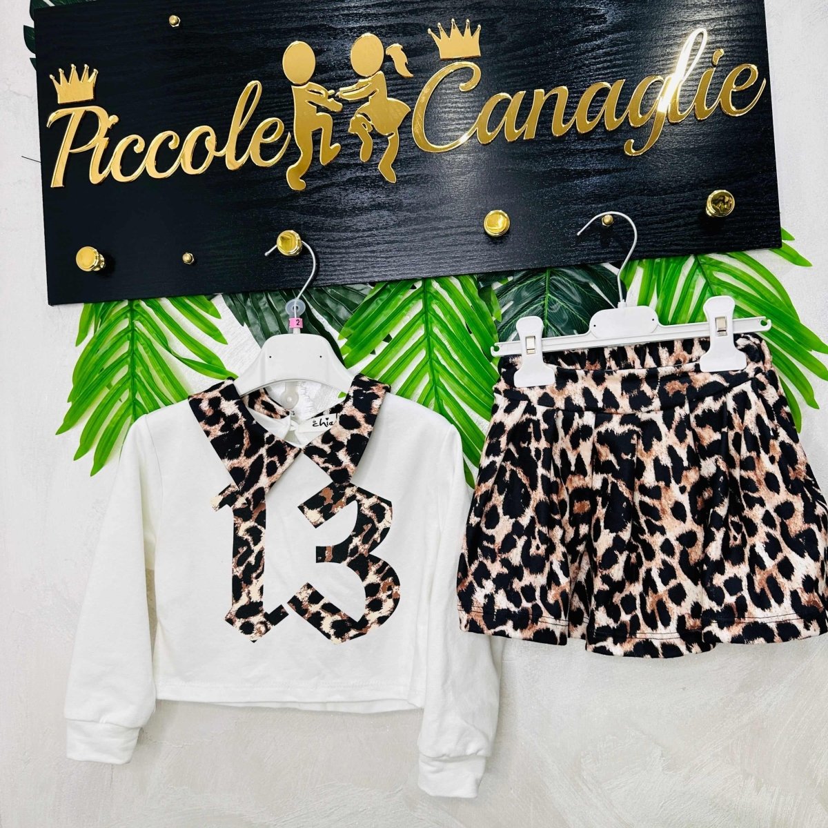 Completo bimba College Leopardato - Piccole Canaglie - PC22196