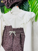 Completo Bon Ton Bouclé bordo’ Anni - Piccole Canaglie - PC23501