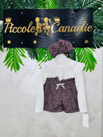 Completo Bon Ton Bouclé bordo’ Anni - Piccole Canaglie - PC23501
