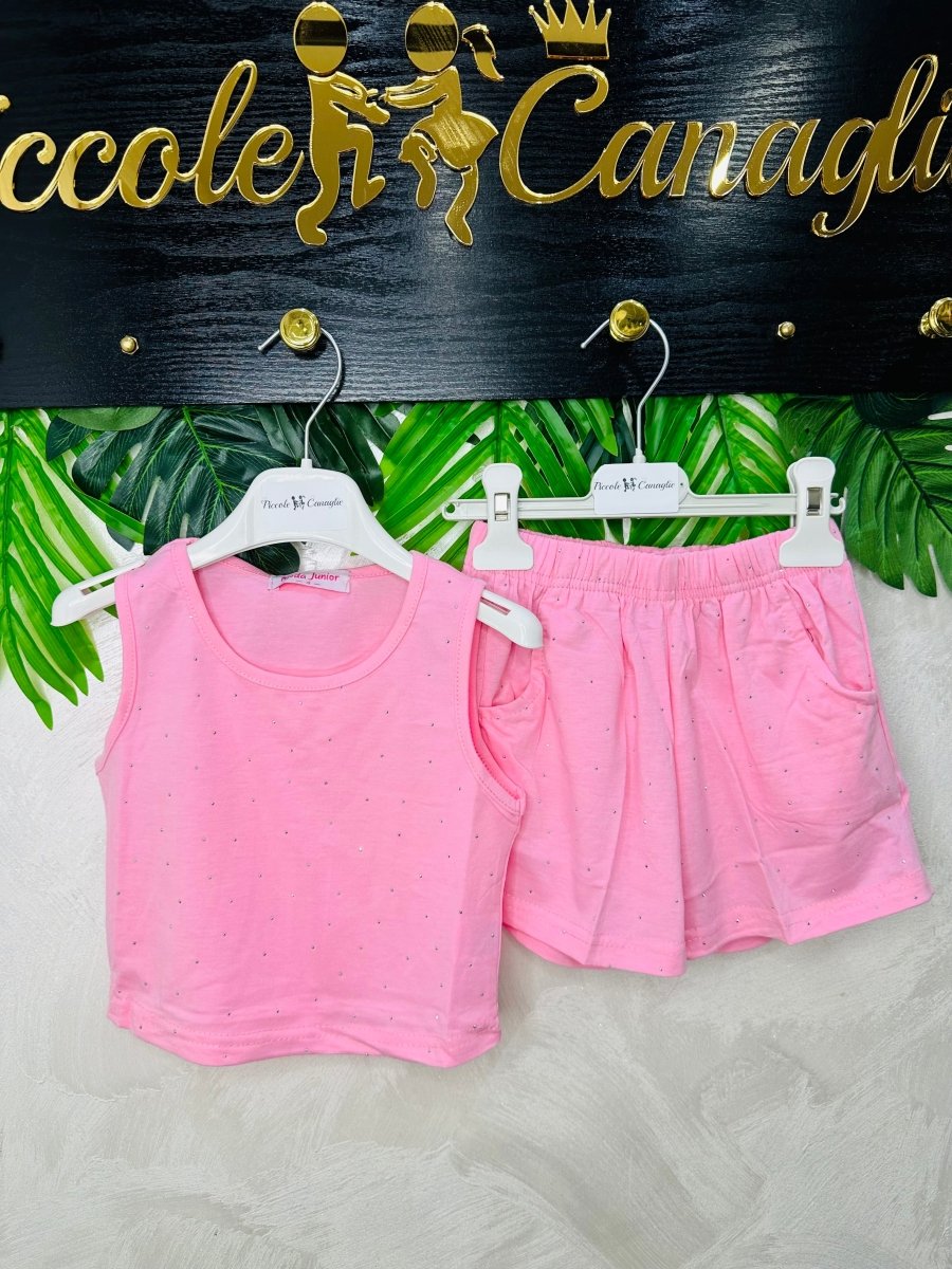 Completo Brillantino Rosa - Piccole Canaglie - PC29233