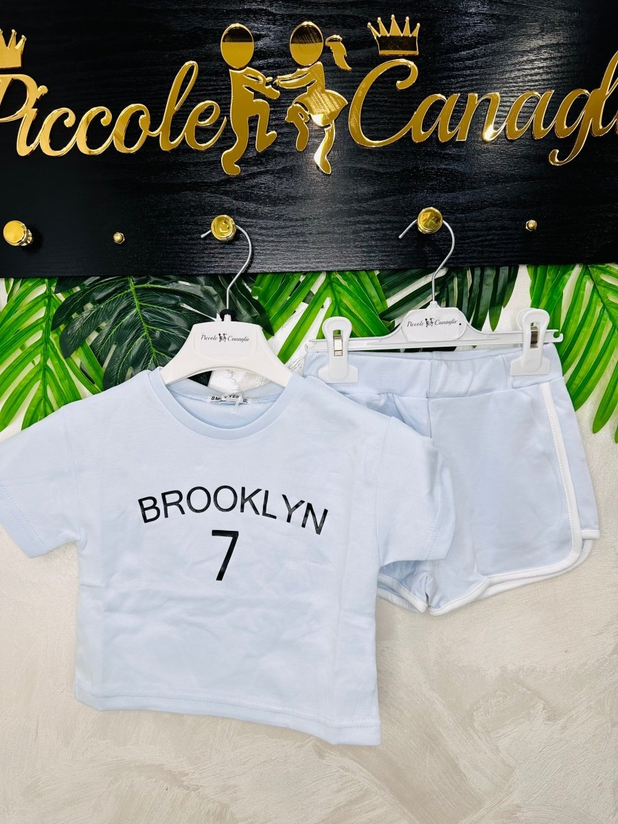 Completo Brooklyn Celeste 2511 - Piccole Canaglie - PC28168