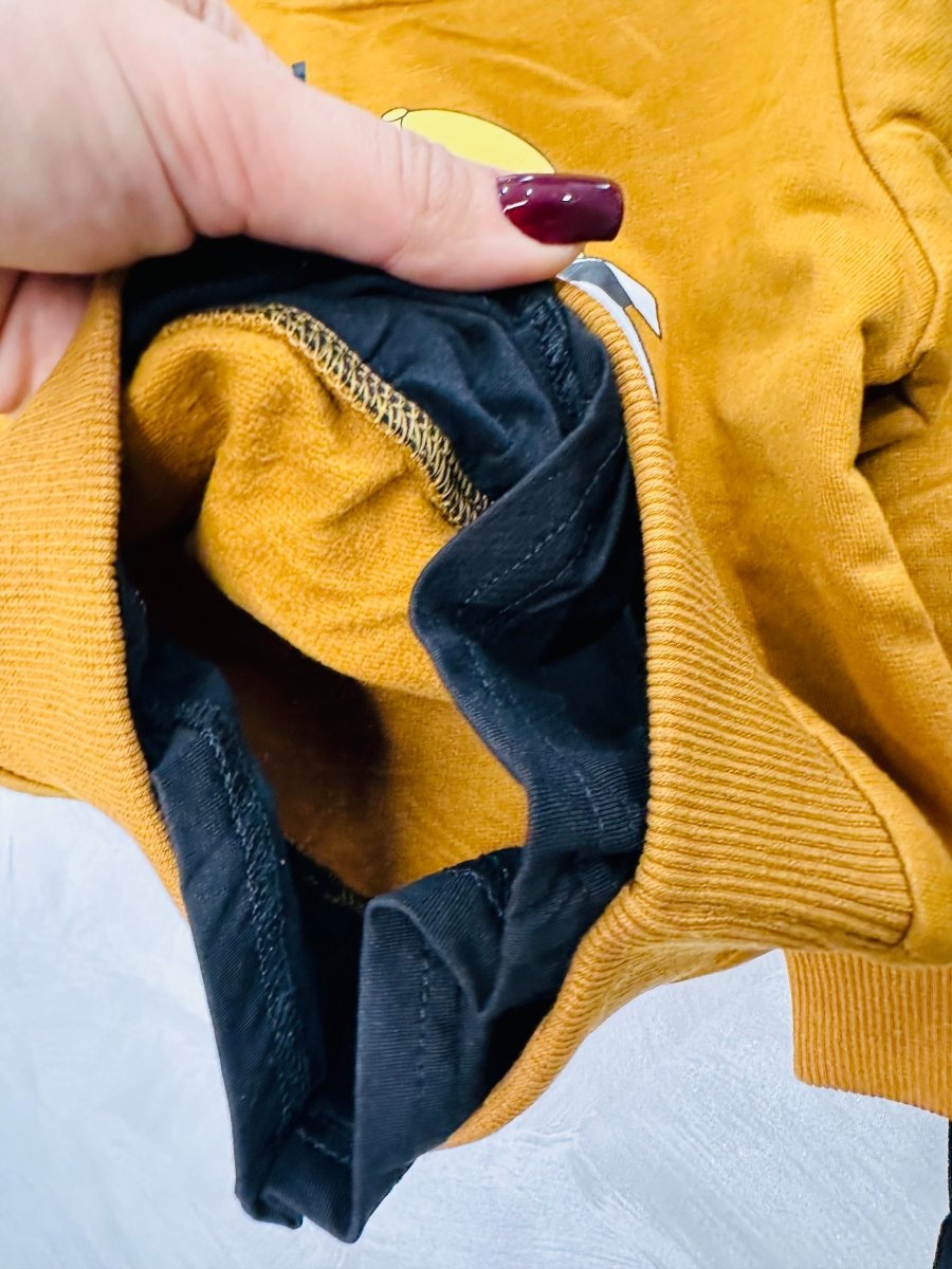 Completo Bulldog Style Felpato Senape - Piccole Canaglie - PC23391