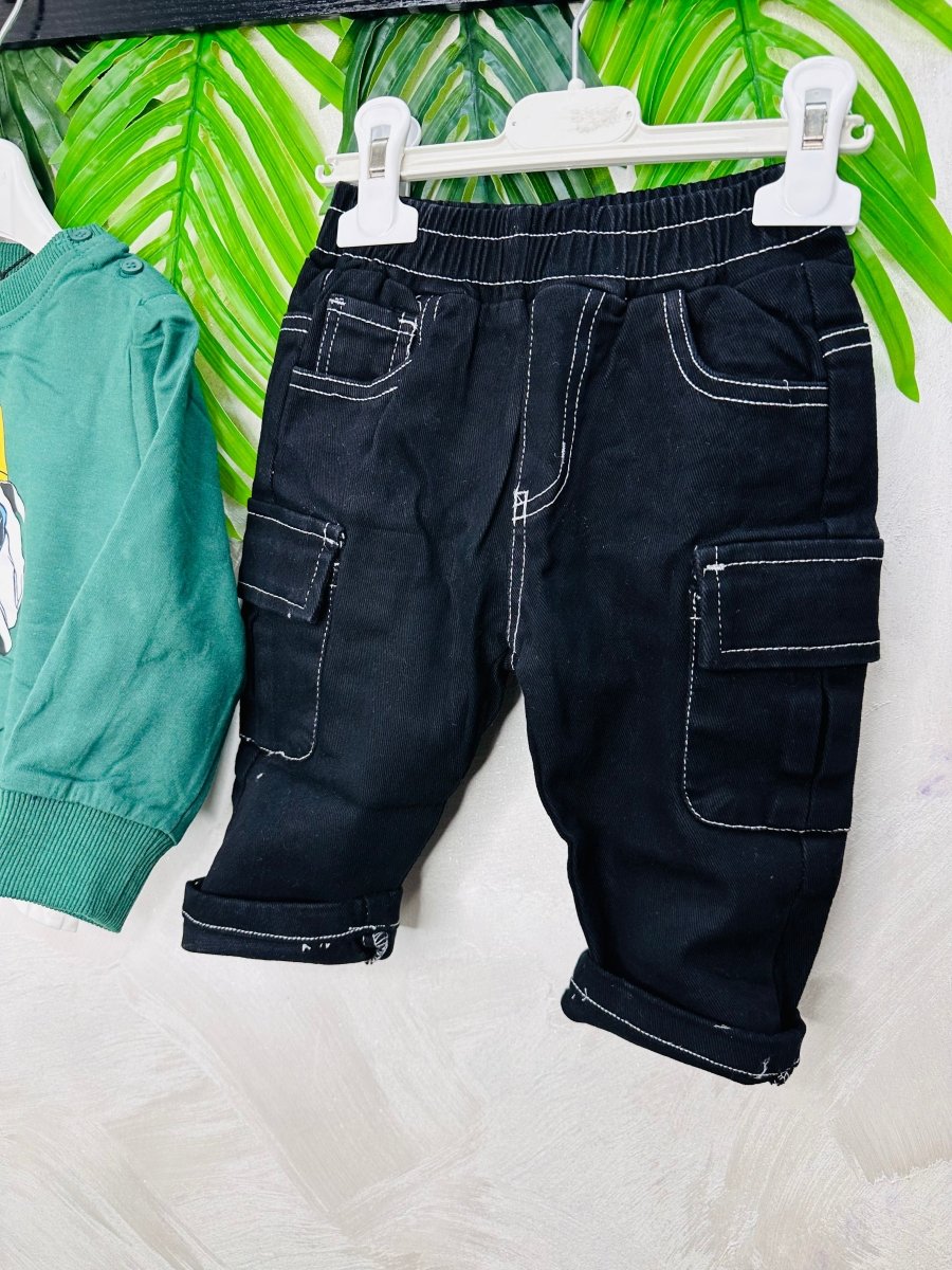 Completo Bulldog Style Felpato verde - Piccole Canaglie - PC23396