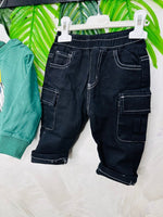 Completo Bulldog Style Felpato verde - Piccole Canaglie - PC23396