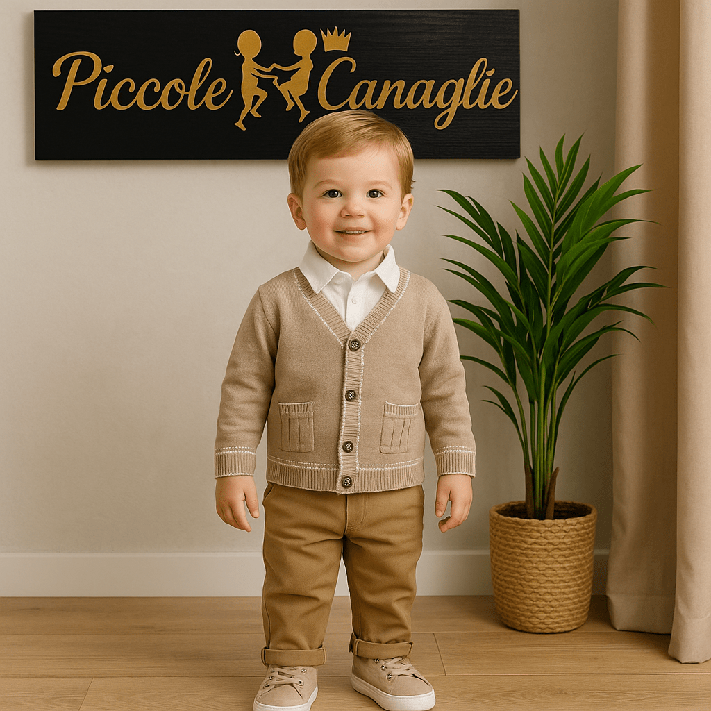 Completo Cardigan Mod Zar@ Begie - Piccole Canaglie - PC22795