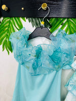 Completo Chic Flowers Verde Acqua - Piccole Canaglie - PC27639