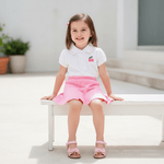 Completo Ciliegina Gonna Pantaloncino Bianco 506 - Piccole Canaglie - PC28195
