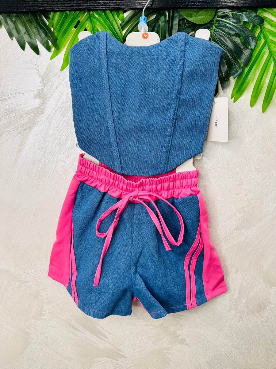 Completo corpetto Denim 9877 Fuxian - Piccole Canaglie - PC27769