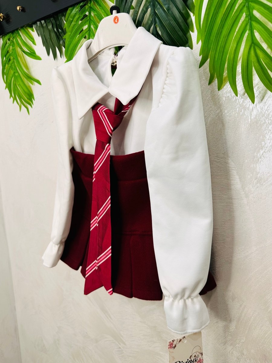 Completo cravattino Bordo’ - Piccole Canaglie - PC24104