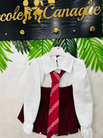 Completo cravattino Bordo’ - Piccole Canaglie - PC24104