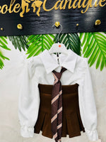 Completo cravattino Marrone - Piccole Canaglie - PC24110