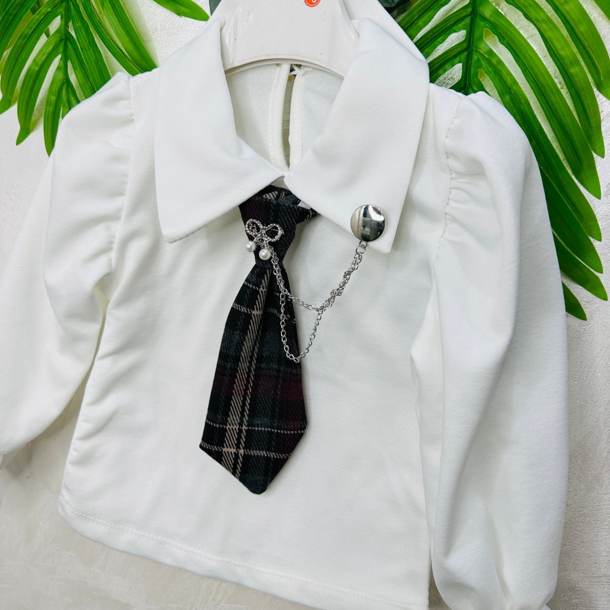 Completo cravattino Quadri Bordò’ - Piccole Canaglie - PC23048