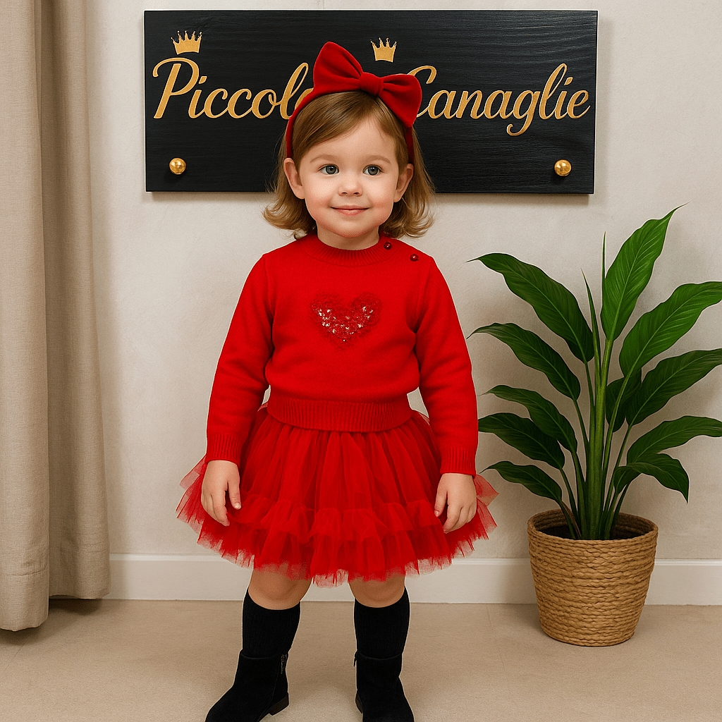 Completo Cuore Rosso - Piccole Canaglie - PC22656