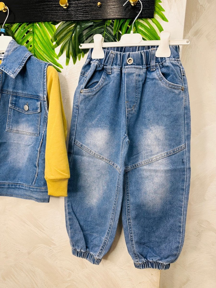 Completo Denim Biscotto Cotone - Piccole Canaglie - PC26276