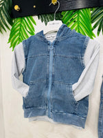 Completo Denim Con Felpa Style Vintage - Piccole Canaglie - PC27157