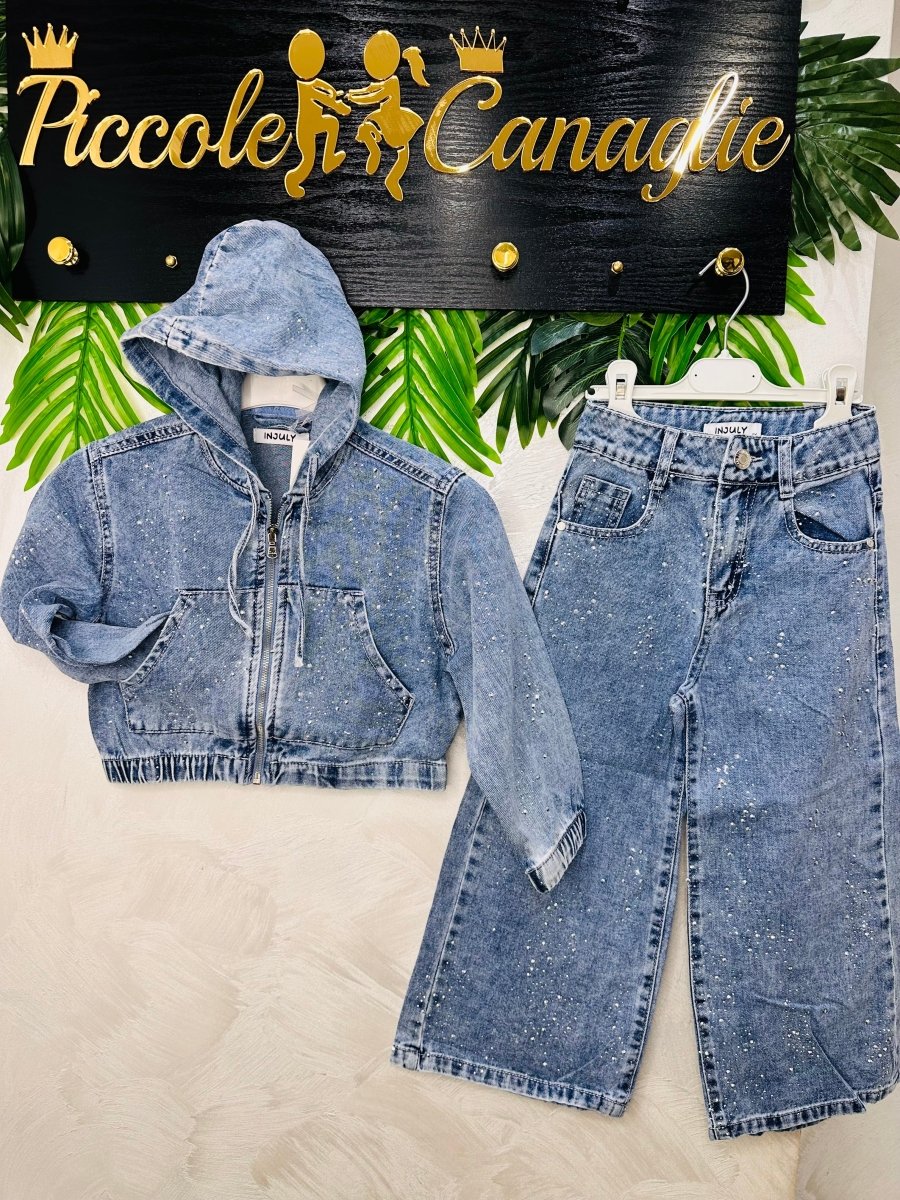 Completo Denim Jeans Chiaro ✨ - Piccole Canaglie - PC26786