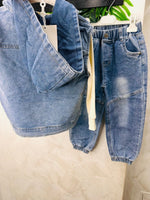 Completo Denim Panna Cotone - Piccole Canaglie - PC26281