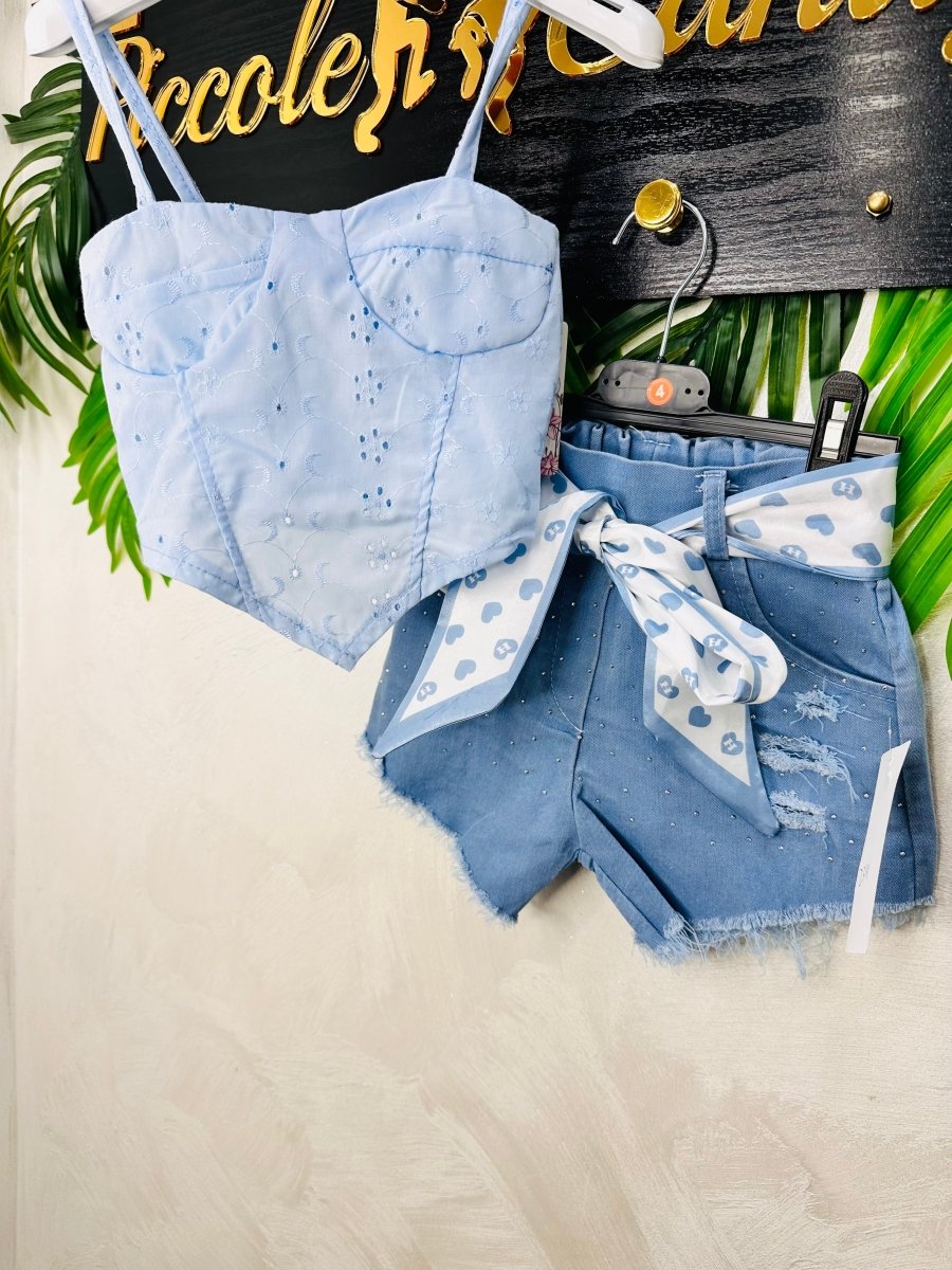 Completo Denim Style Girls Trendy 38609 Baby - Piccole Canaglie - PC28881