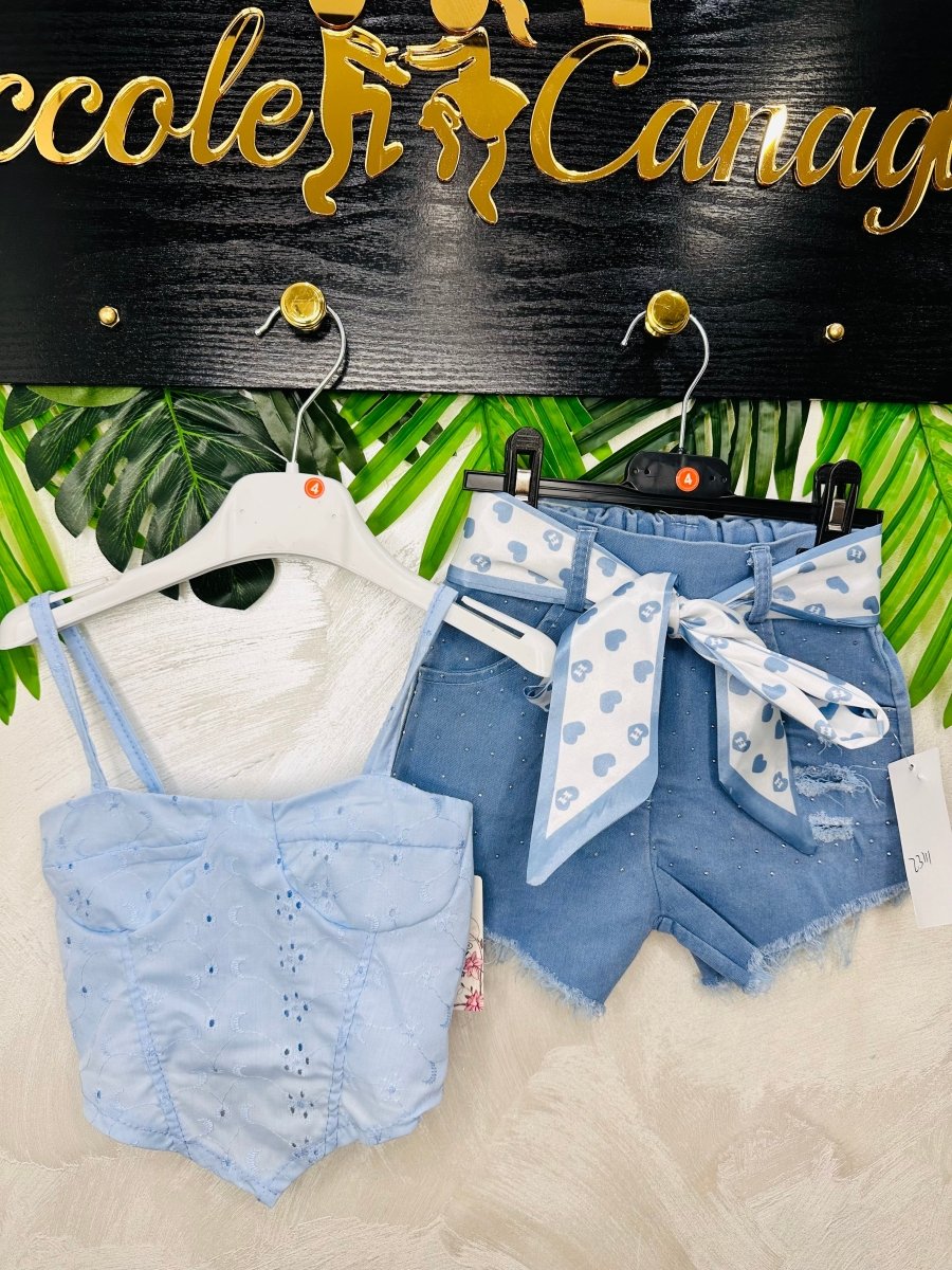 Completo Denim Style Girls Trendy 38609 Baby - Piccole Canaglie - PC28881