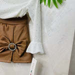 Completo Ecopelle Cammello - Piccole Canaglie - PC23027