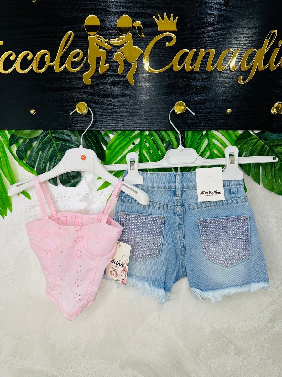 Completo Fashion Taschino Rosa - Piccole Canaglie - PC29346