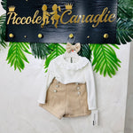 Completo Fiocchetto Beige - Piccole Canaglie - PC22998