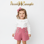 Completo Fiocchetto Rosa Antico - Piccole Canaglie - PC23004