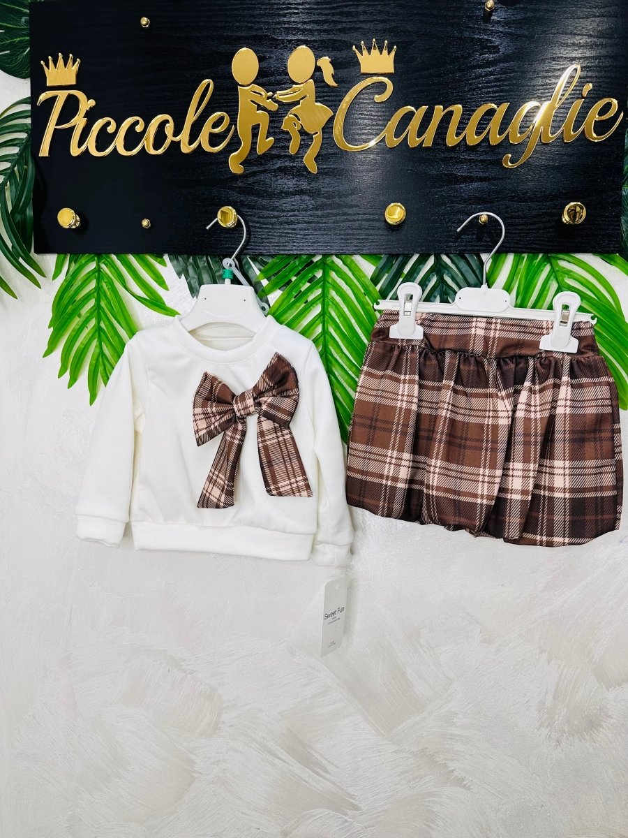 Completo Fiocco Cioccolato - Piccole Canaglie - PC23847