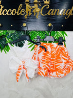 Completo Hawaii arancio - Piccole Canaglie - PC29894