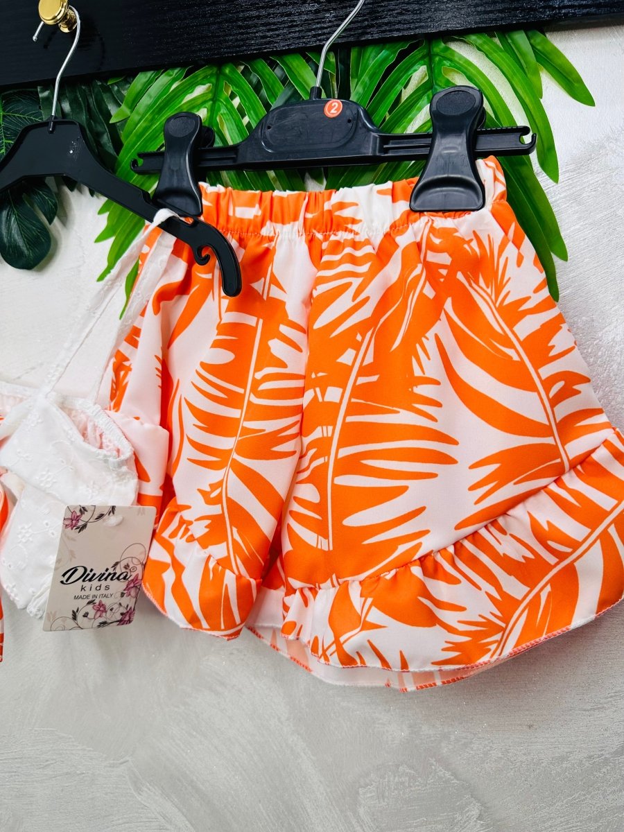 Completo Hawaii arancio - Piccole Canaglie - PC29894