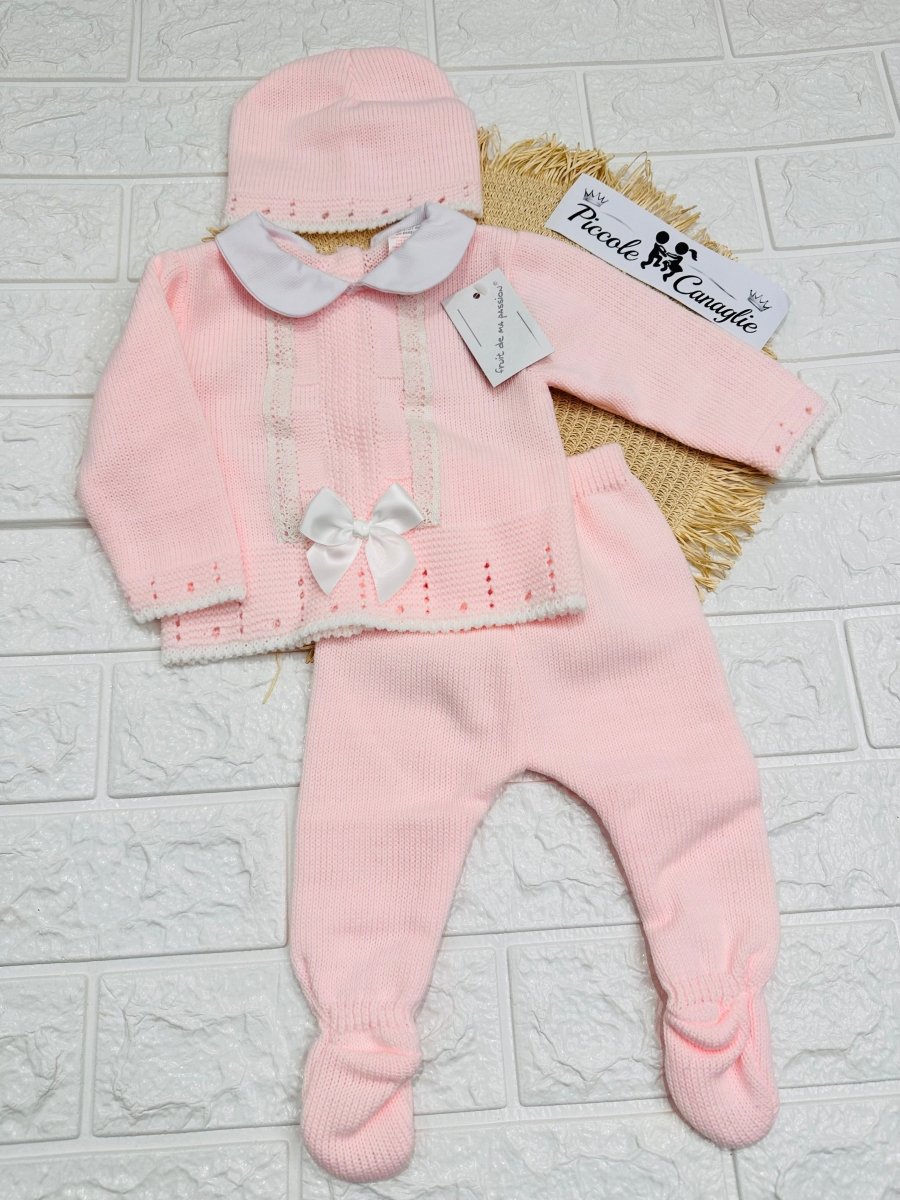 Completo invernale rosa fiocco 1503 - Piccole Canaglie - PC29986