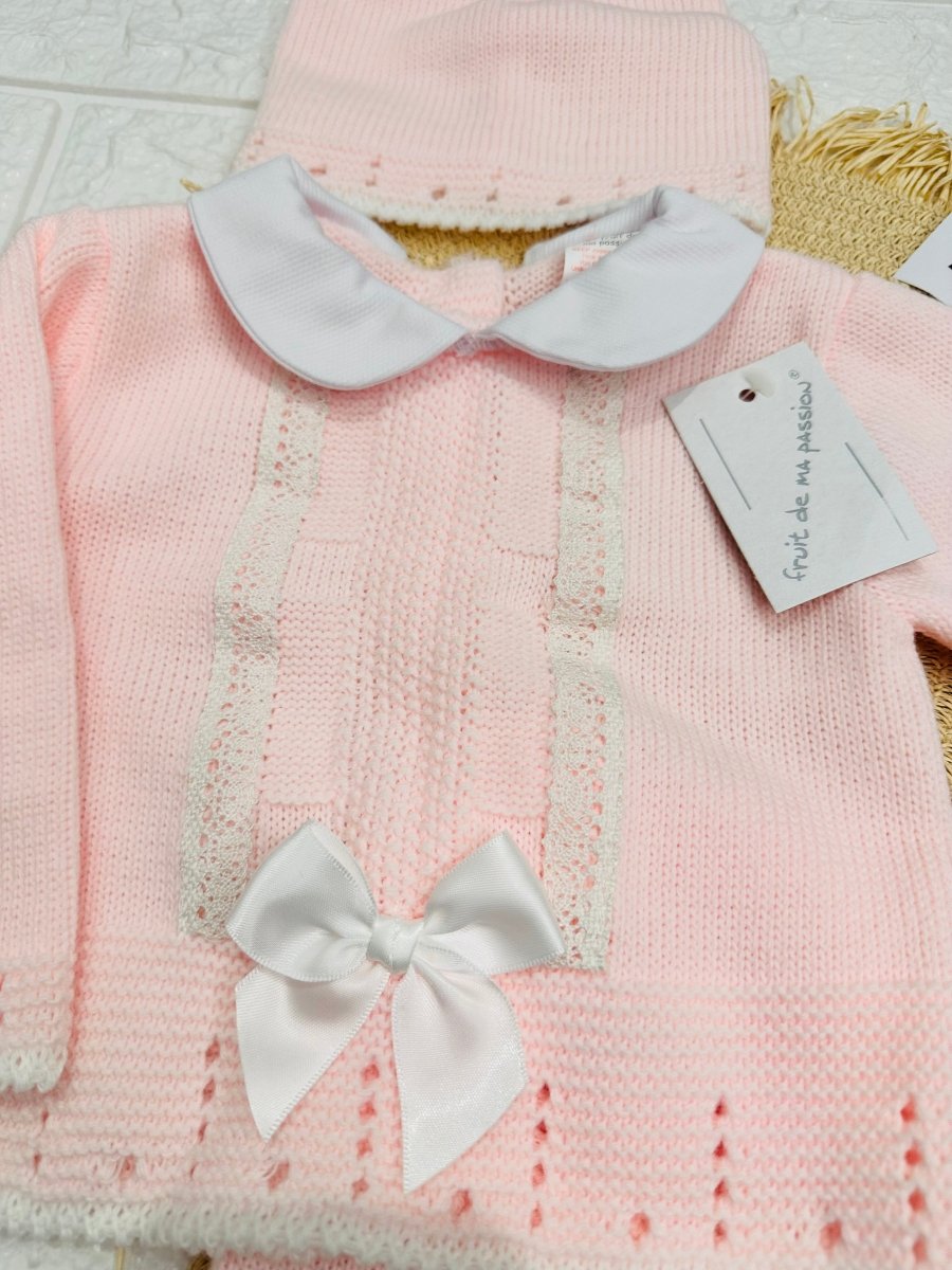 Completo invernale rosa fiocco 1503 - Piccole Canaglie - PC29986