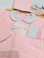 Completo invernale rosa fiocco bianco 1051 - Piccole Canaglie - PC29989