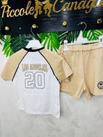 Completo Los Angeles Brillantini 2023 Beige - Piccole Canaglie - PC28103