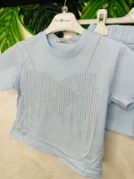 Completo Luxury Celeste - Piccole Canaglie - PC29311