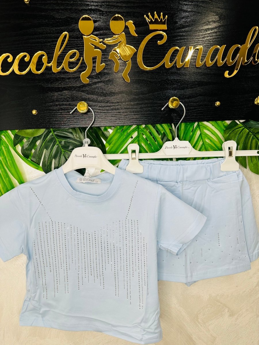 Completo Luxury Celeste - Piccole Canaglie - PC29311