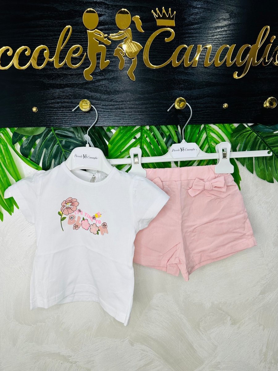 Completo Miss Brum Fiorellino Rosa - Piccole Canaglie - PC29291